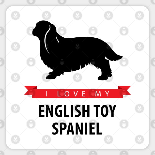 I Love My English Toy Spaniel Sticker by millersye